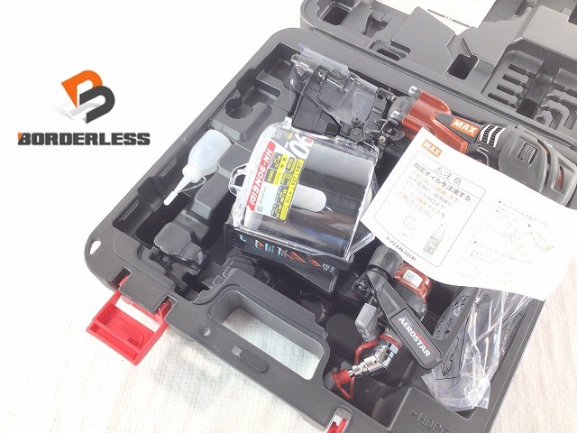 ☆未使用品☆ MAX マックス 90mm 高圧スーパーネイラ HN-90N6 ( D ) -R 赤 釘打ち機 63240