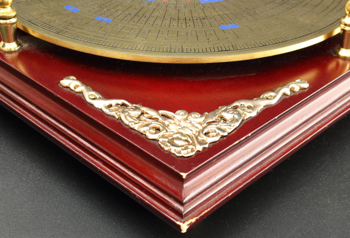 ●【希少】中国風水 羅盤（らばん） 多層盤 易経八卦風水コンパス 古道具 骨董品 梟】中国 風水羅盤 三元羅盤 三元盤 三合羅盤 三合盤 万科 羅針盤