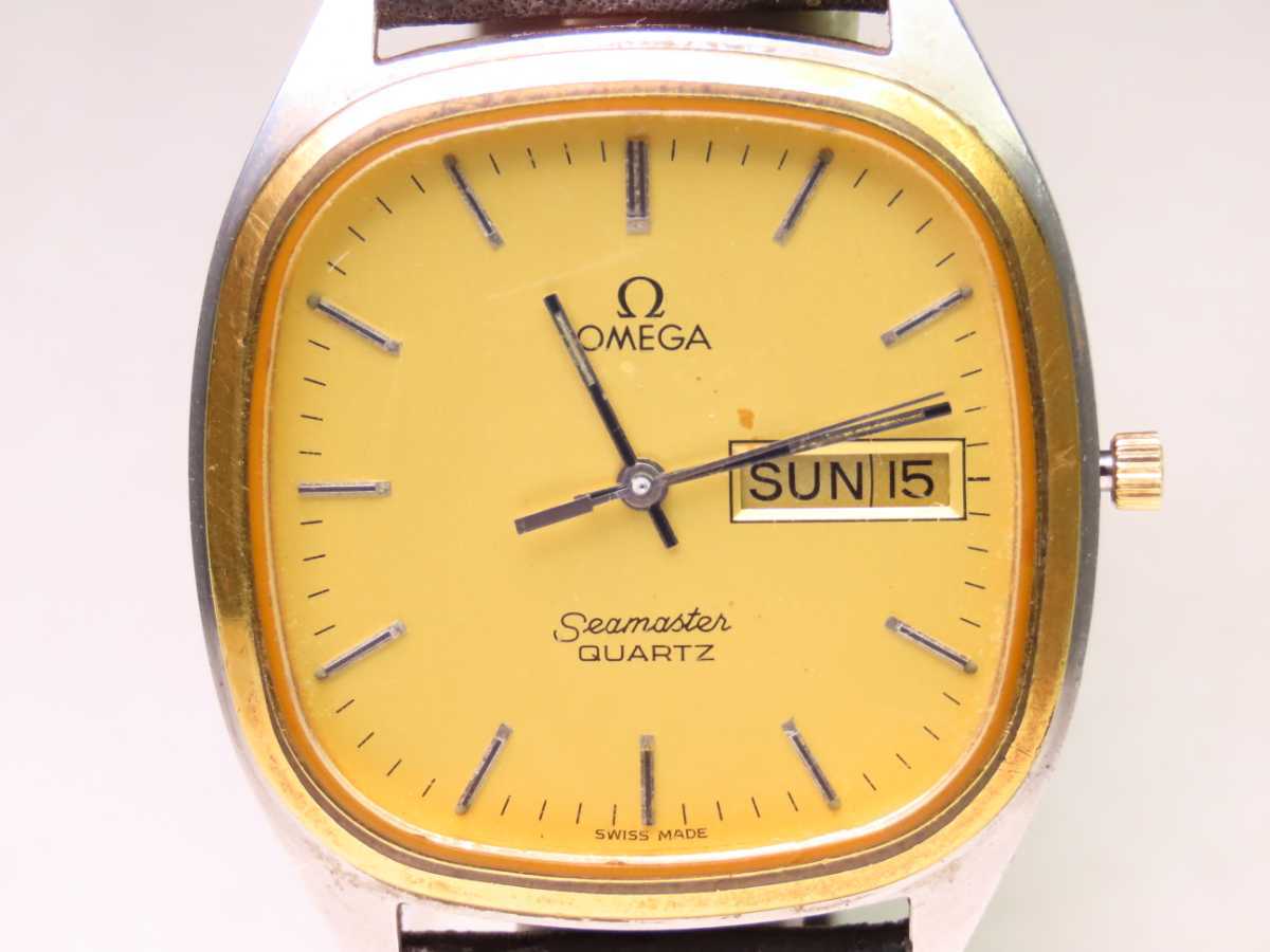 あ*様 新品電池⭐️稼働 希少 OMEGA オメガ シーマスター クォーツ da □♪稼働 電池新品 メンズ ビンテージ 高級超レア！ OMEGA オメガ