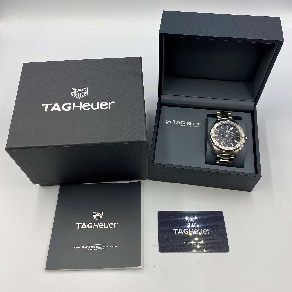 【中古】TAG HEUER CAY1110 アクアレーサー＜腕時計＞タグホイヤー 黒文字盤 クォーツ メンズ ブランド ウォッチ ベゼル 日付表示