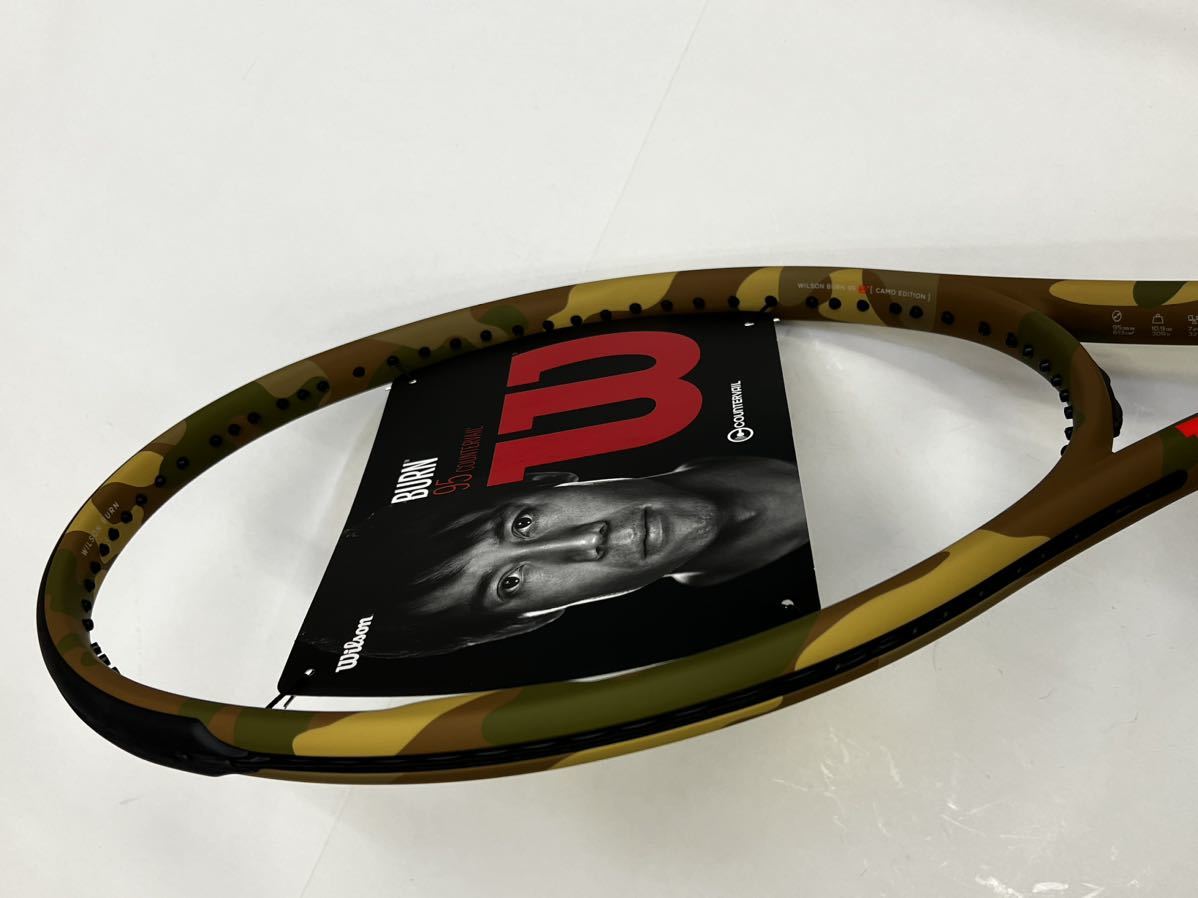 復帰 錦織 圭レア 新品 WILSON BURN 95 CV CAMO EDITION ウィルソン