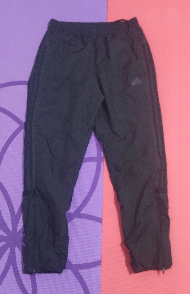 アディダス　ナイロンロングパンツ下　メンズLサイズ　climastorm　裏起毛　フリース生地