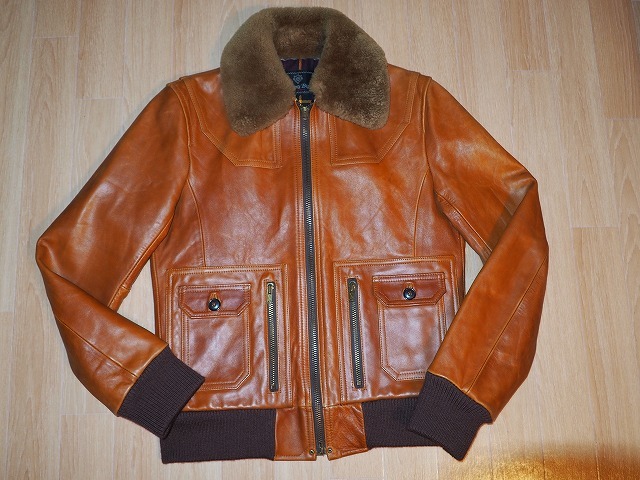 MEN'S BIGI レザーフライトジャケット ☆MEN'S BIGI メンズビギ 馬革 ムートンファー レザー フライト