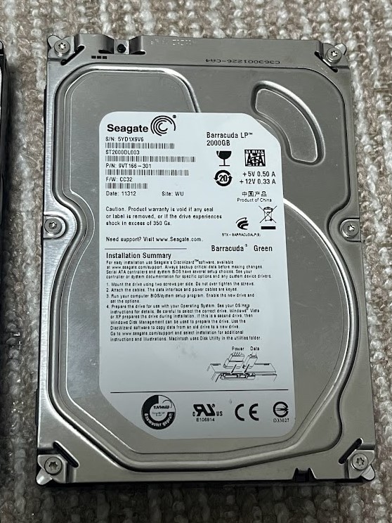  HDD 2TB 3.5インチ ST2000DL003-9VT166(2TB～)｜売買されたオークション情報、yahooの商品情報をアーカイブ公開 - オークファン 3.5 SerialATA