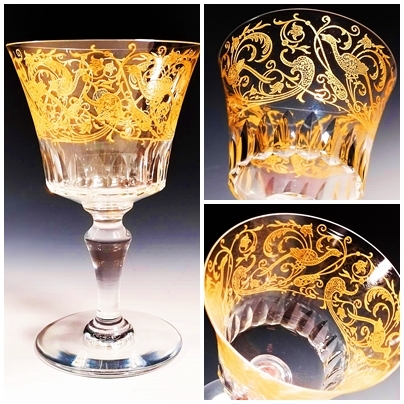 【送料無料，限定SALE】 逸品 バカラ Baccarat クリスタルカット 金彩ドット ジャポニズム様式 雉 キャビネットグラス 刻印あり 5(工芸ガラス)｜売買されたオークション情報、yahooの商品情報をアーカイブ公開 - オーク 工芸ガラス