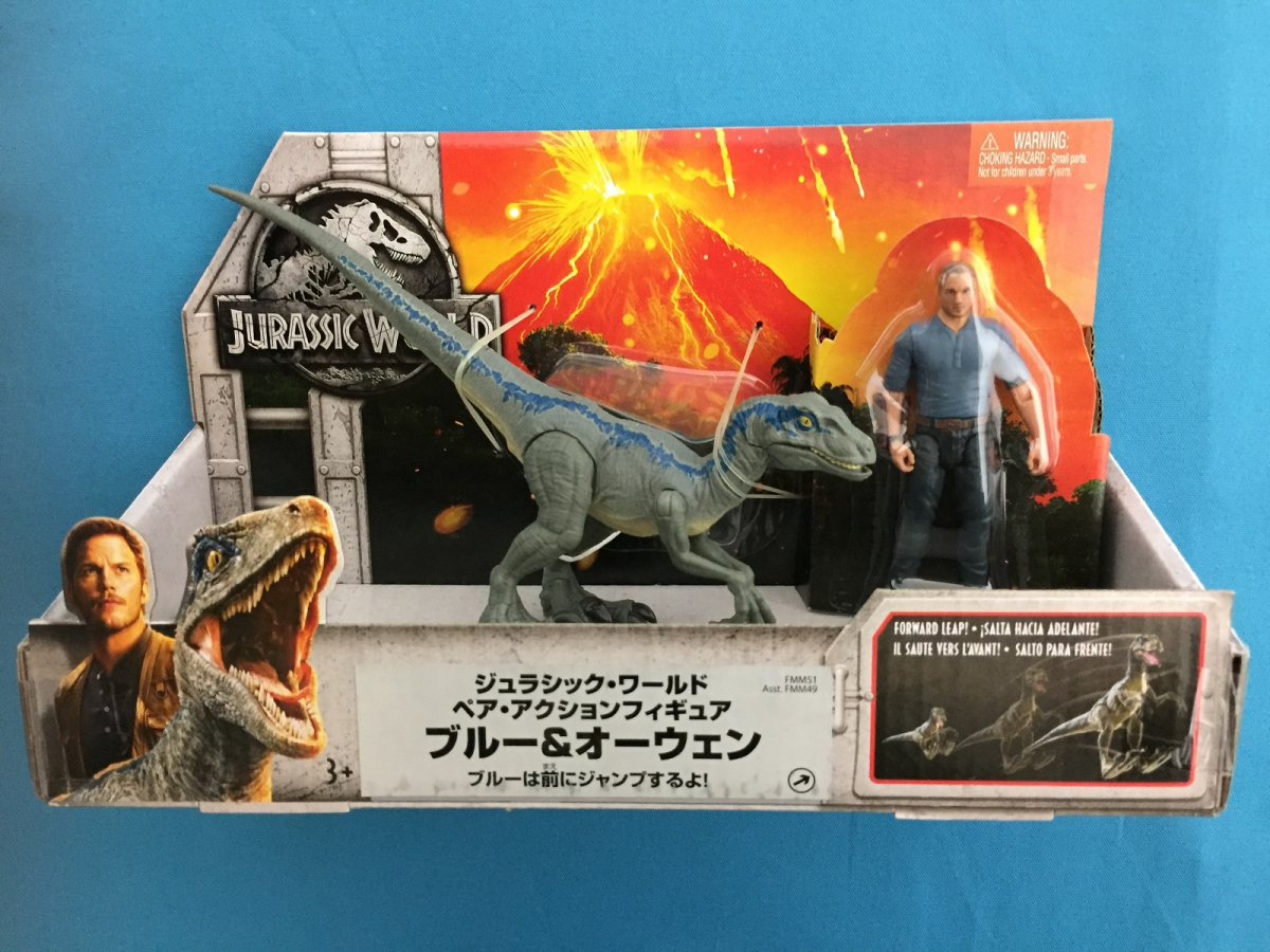 ラス１　マテル　ジュラシックワールド　3.75インチ　ブルー　＆　オーウエン　新品　ジュラシック・ワールド