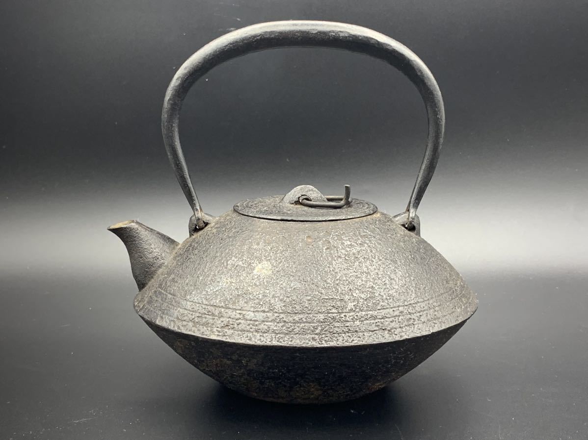 南部鉄瓶/釜定/算盤形/環摘/鉄瓶/重量約1.3kg | 鉄瓶 &frasl;
