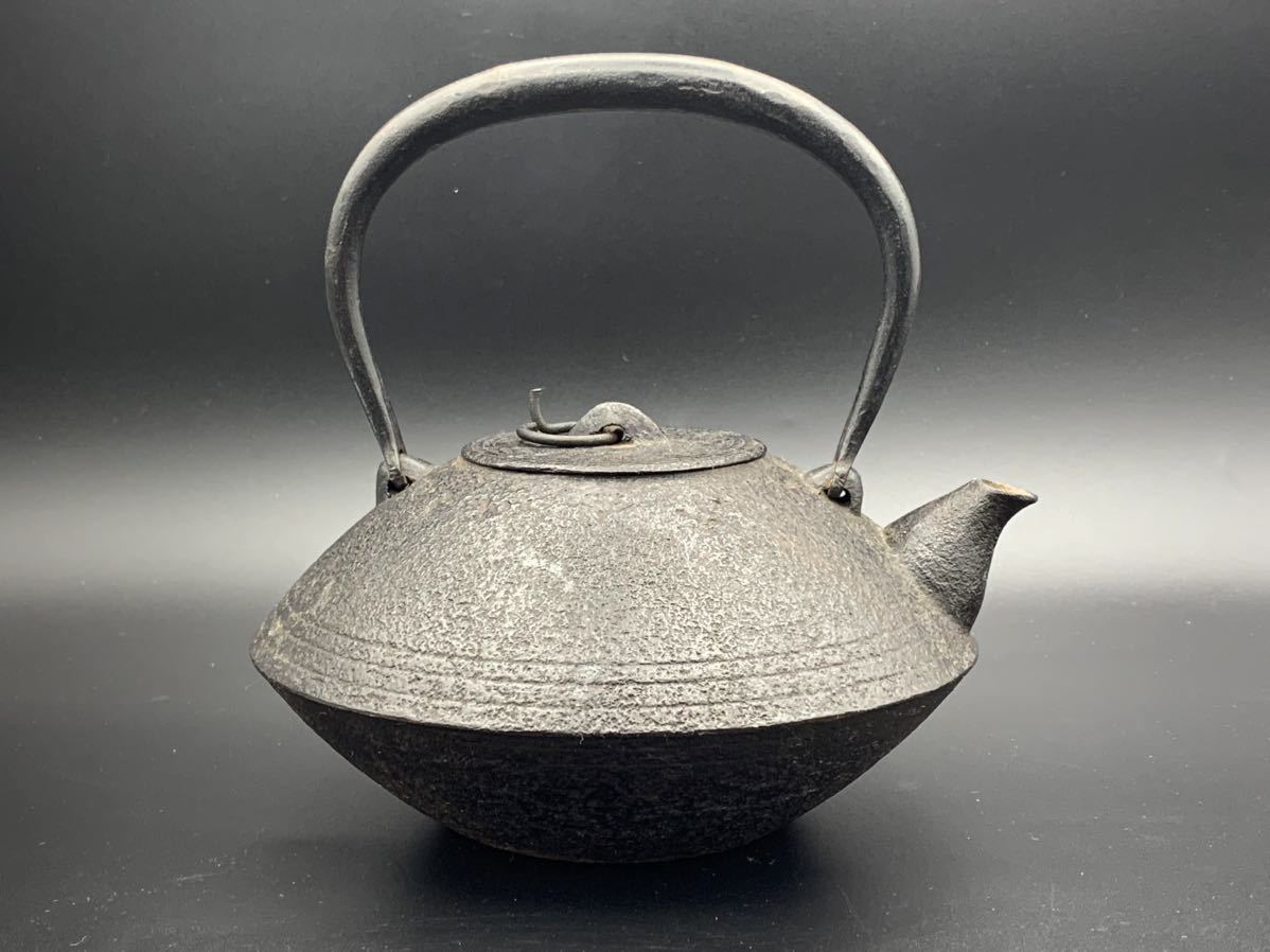 南部鉄瓶/釜定/算盤形/環摘/鉄瓶/重量約1.3kg | 鉄瓶 &frasl;