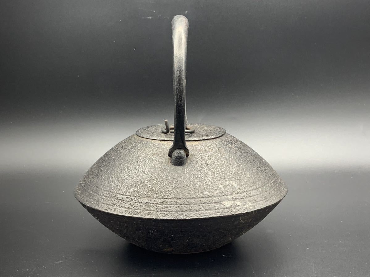 南部鉄瓶/釜定/算盤形/環摘/鉄瓶/重量約1.3kg | 鉄瓶 &frasl;