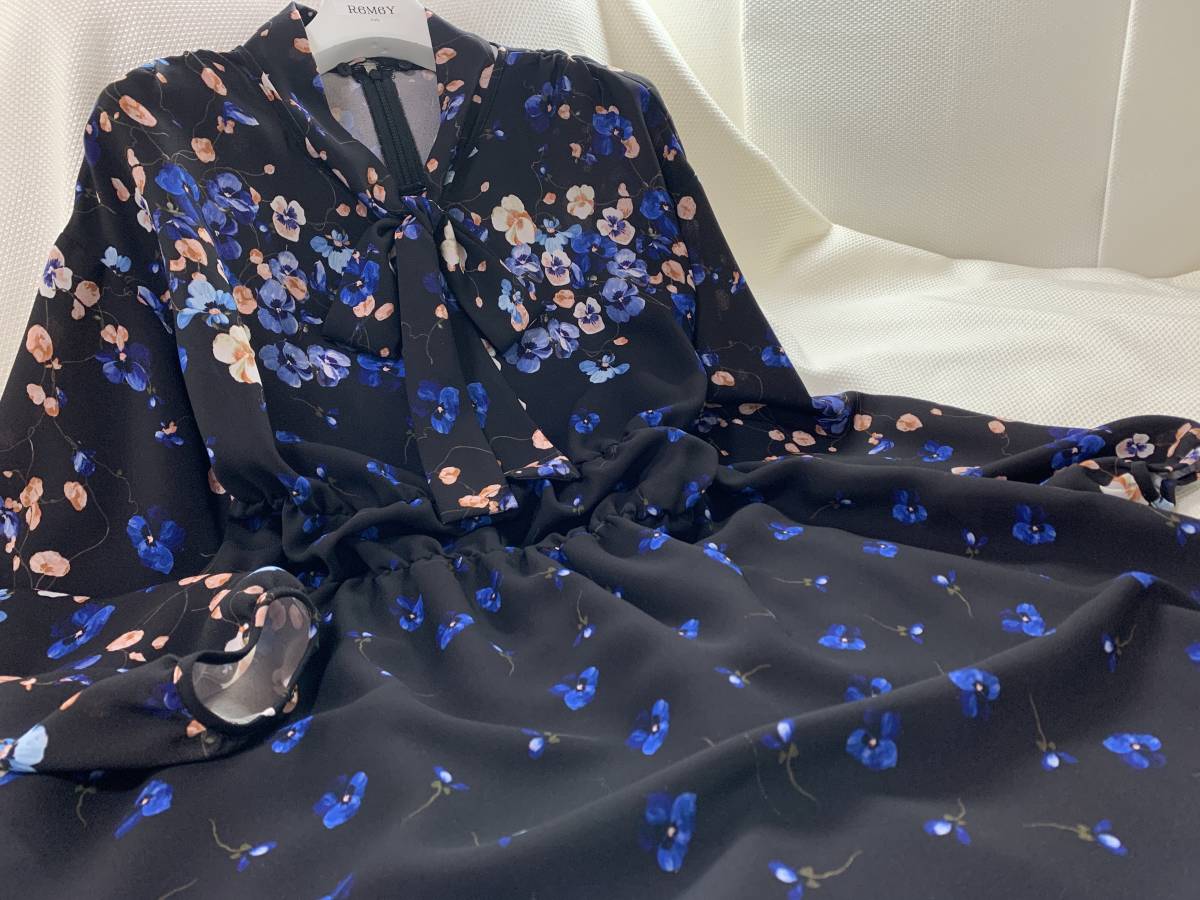 新品49.500円キング・AUSTIN REEDイギリス♪チュニックブラウス9フラワーギャザー