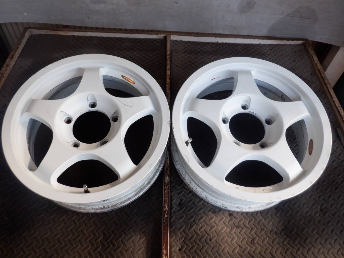 2本セット OZ 5スポーク 白 16x5.5JJ(ET23)PCD139.7-5穴 ジムニーにて 