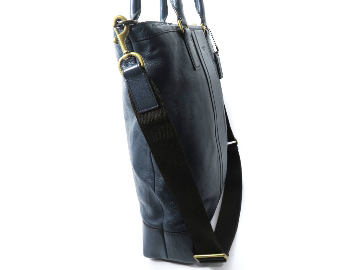 8032 美品 COACH コーチ レザー 2WAY ゴールド金具 型押しロゴ トート