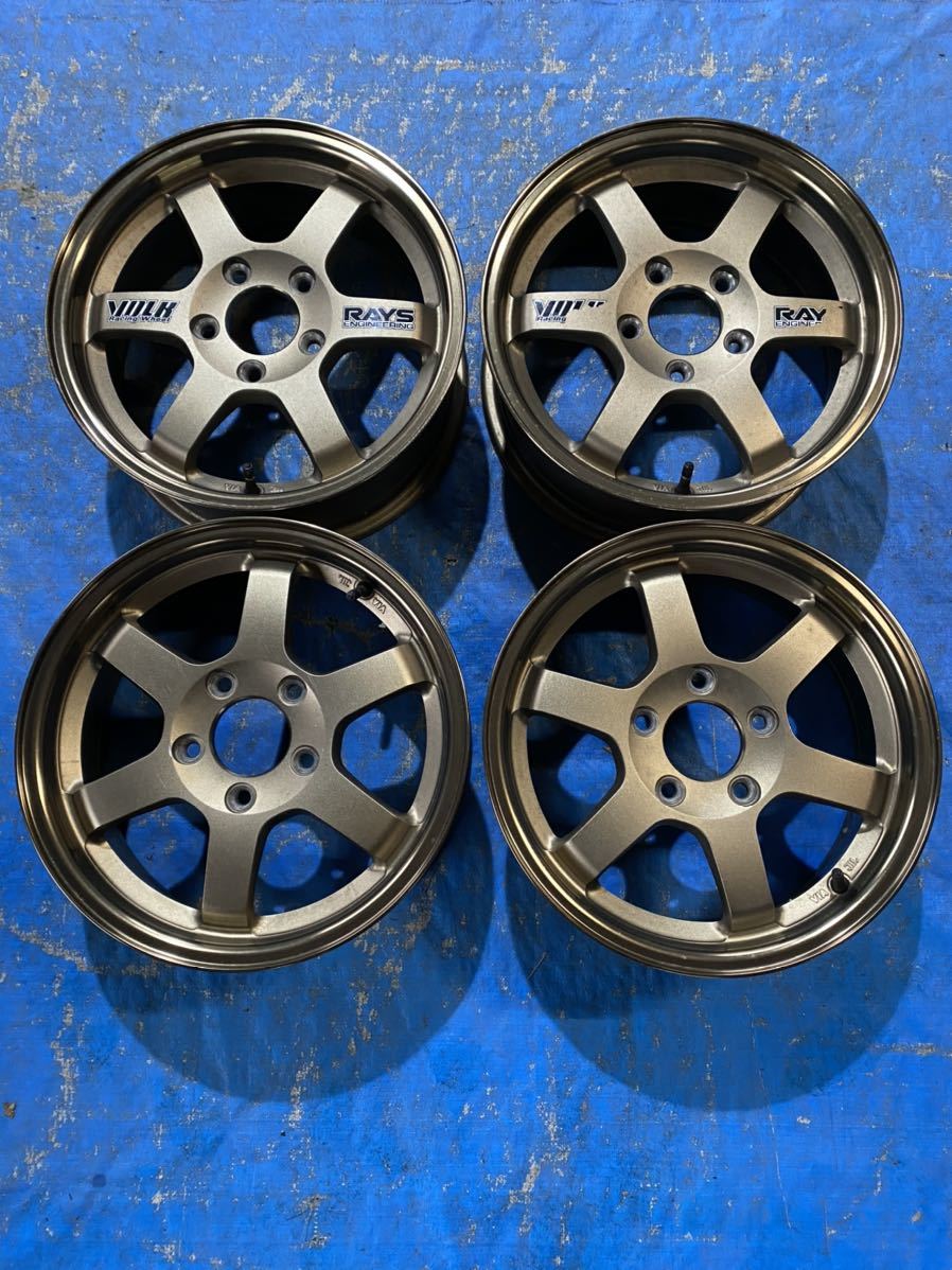 15インチ TE37 RAYS +45 VOLK 6J 114.3 - 6.5J レイズ te37 RACING