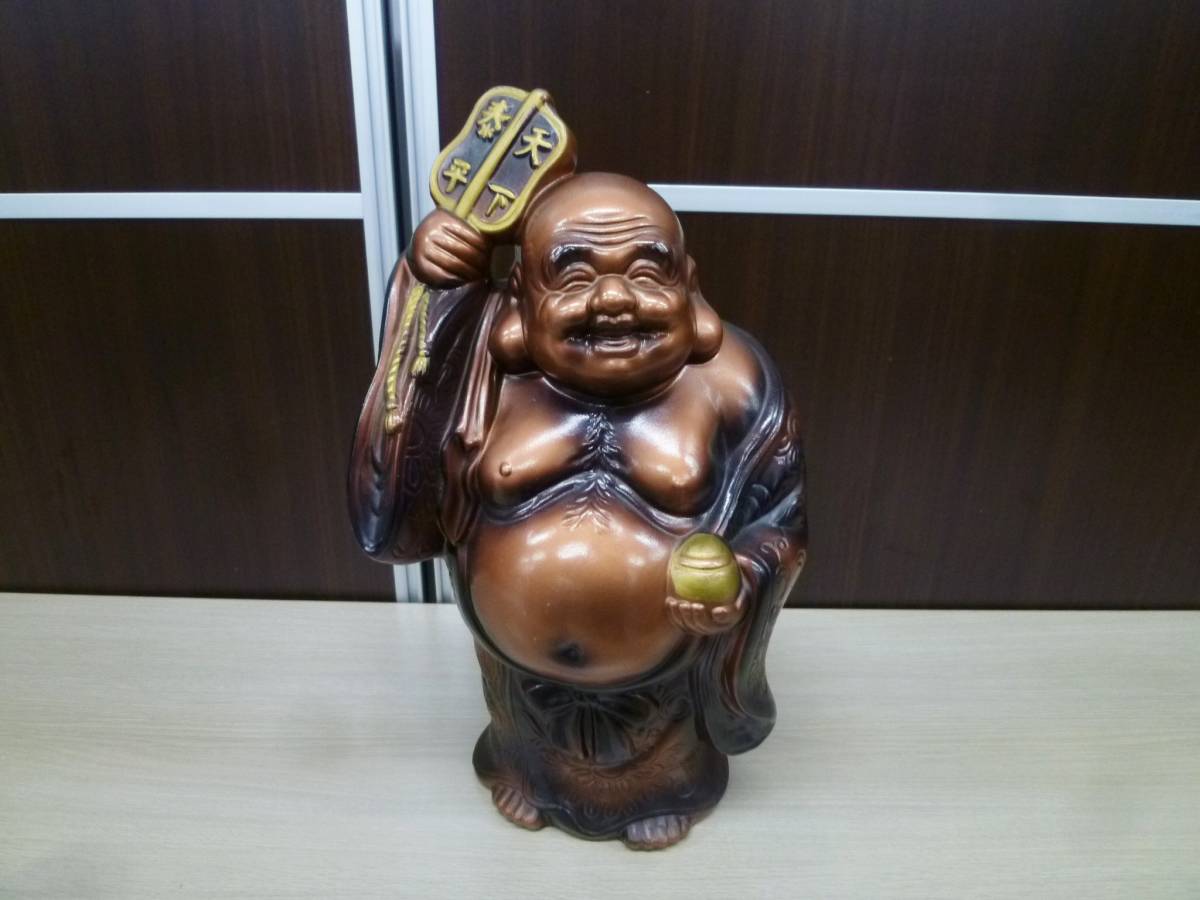 七福神 布袋 貯金箱 置き物 高さ約36cm オブジェ インテリア 飾り 縁起物 苫小牧西店