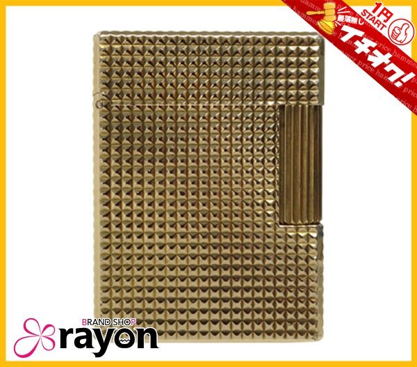 《1円～START》デュポン S.T.Dupont ライン1S ガスライター ローラー ゴールド 定番 小物 喫煙具 メンズ レディース 訳有【RAYON】