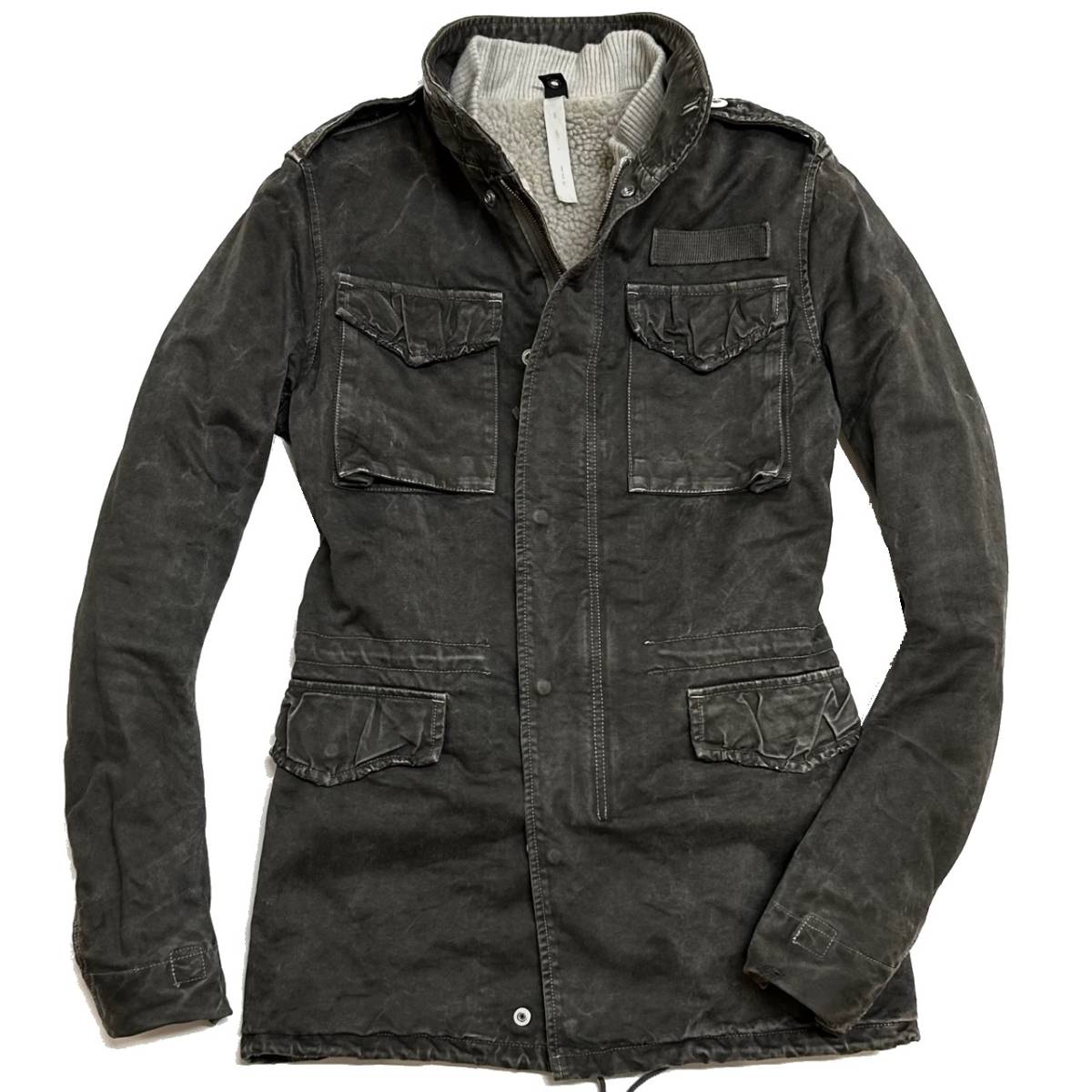 LEON掲載 定価11万 wjk M66 destroy cotton twill boa inner Lサイズ 