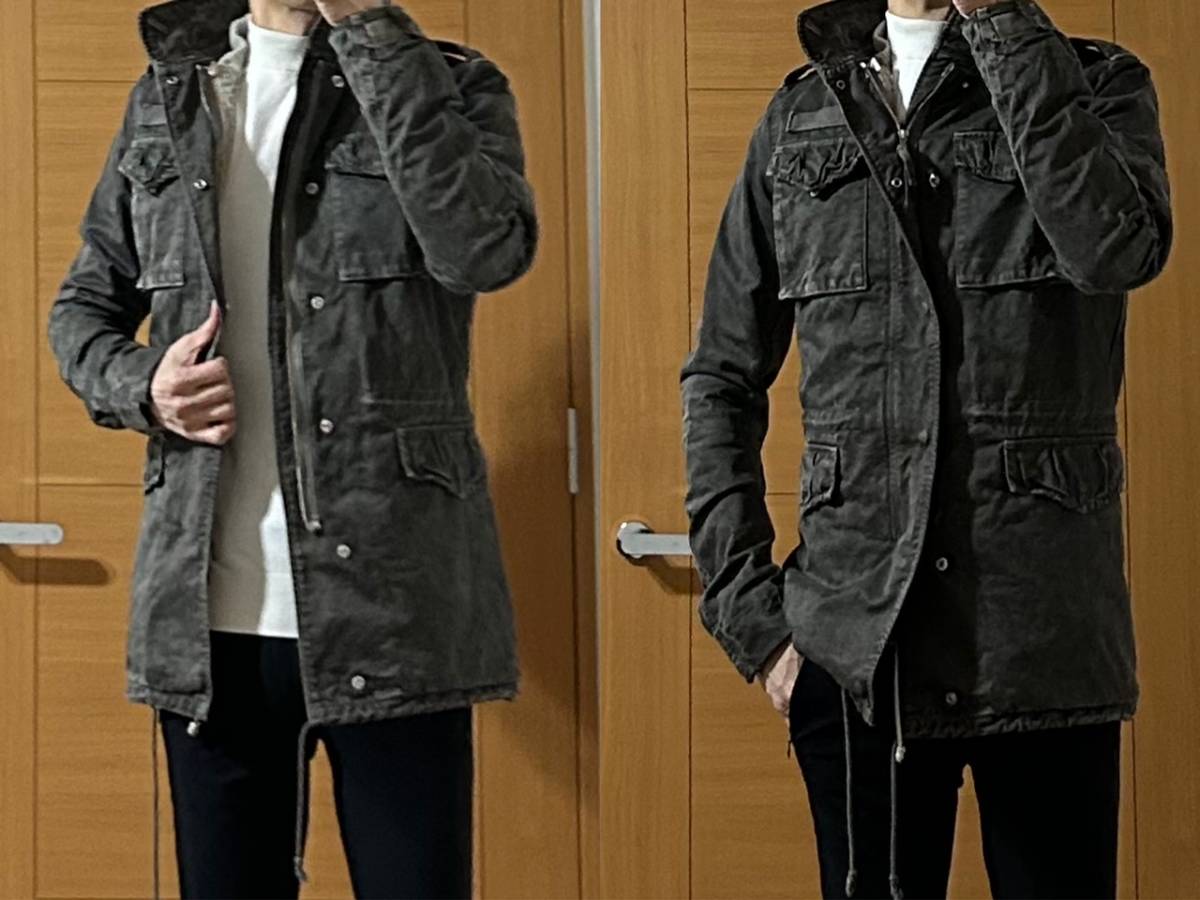 LEON掲載 定価11万 wjk M66 destroy cotton twill boa inner Lサイズ 