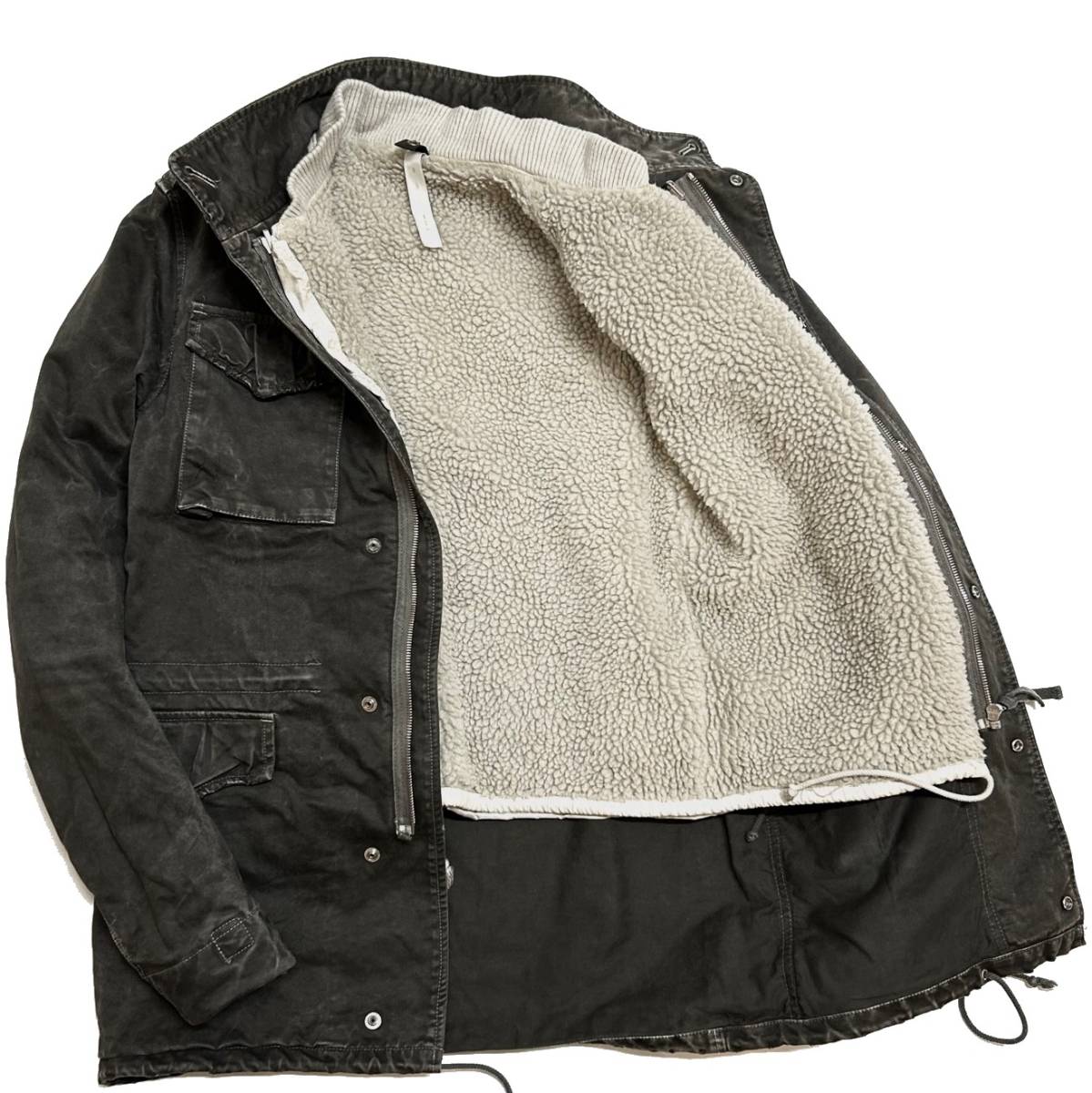 LEON掲載 定価11万 wjk M66 destroy cotton twill boa inner Lサイズ 
