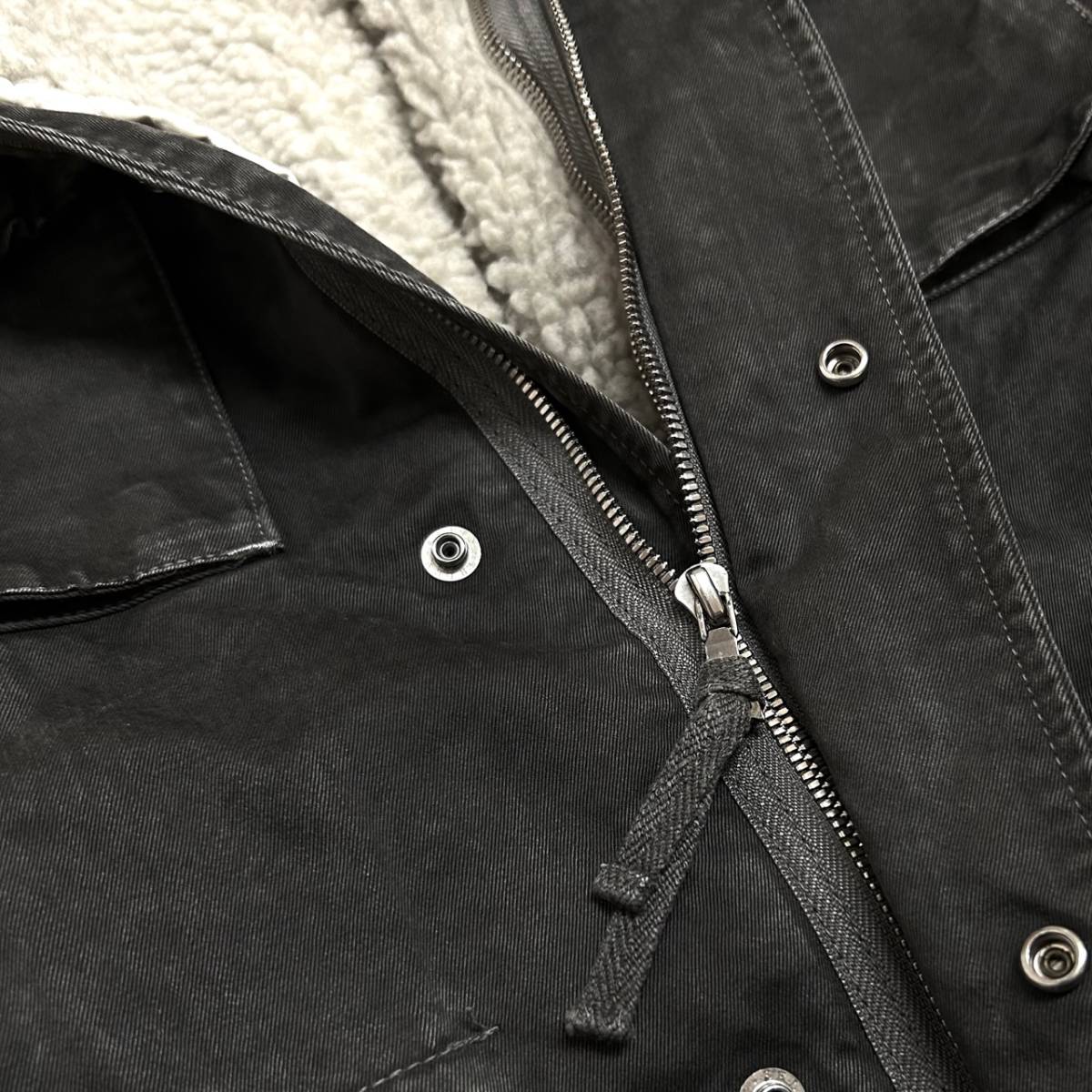 LEON掲載 定価11万 wjk M66 destroy cotton twill boa inner Lサイズ 