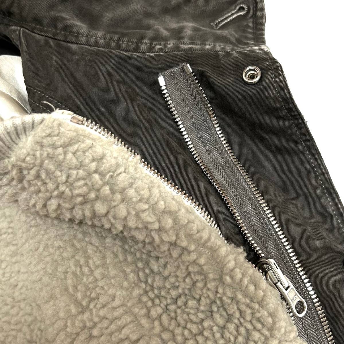 LEON掲載 定価11万 wjk M66 destroy cotton twill boa inner Lサイズ 