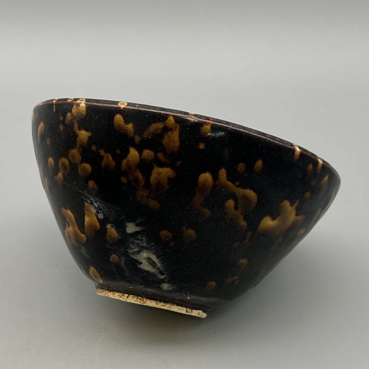 宋時代 黑釉 木葉紋 茶碗・古陶磁器 ・珍品旧蔵・古賞物・時代物