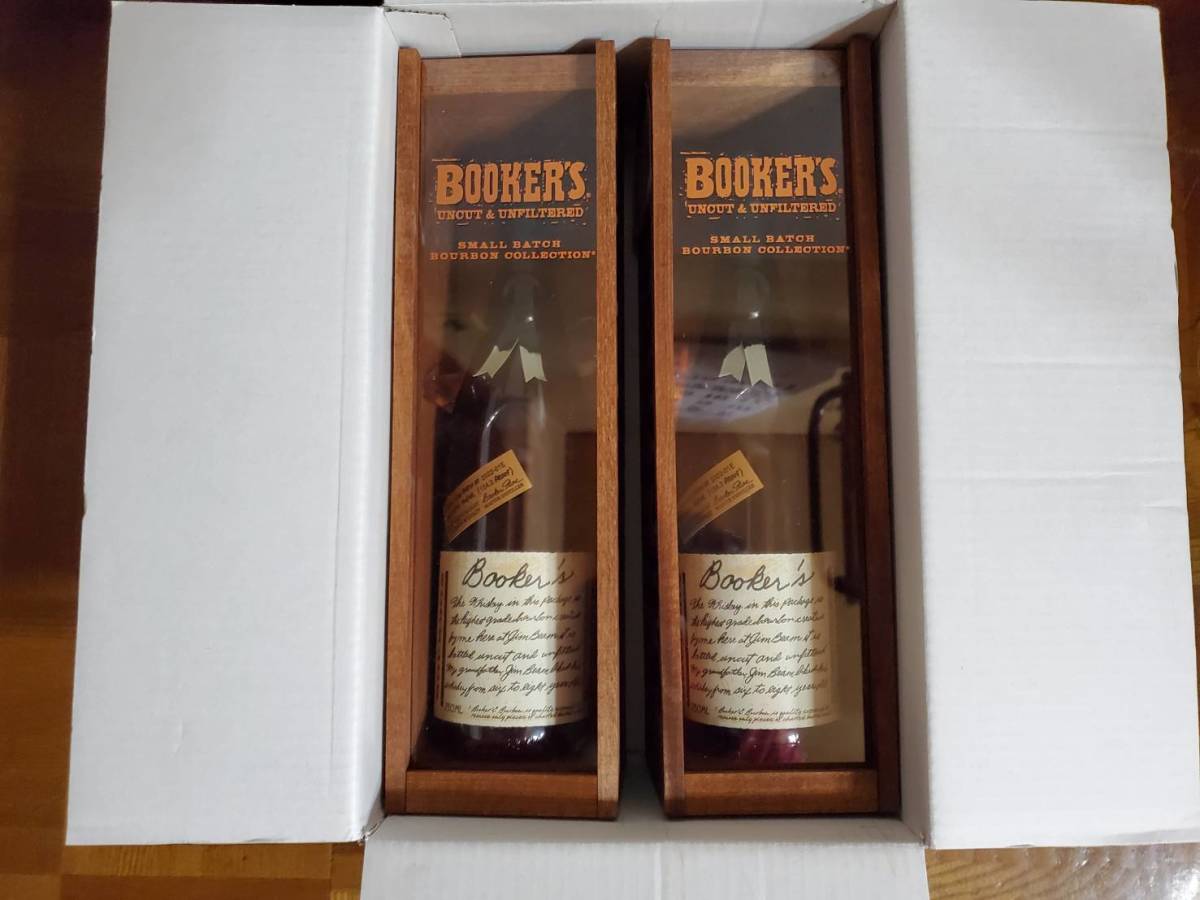 2本セット ブッカーズ ウイスキー 750mL 木箱BOX 新品未開封