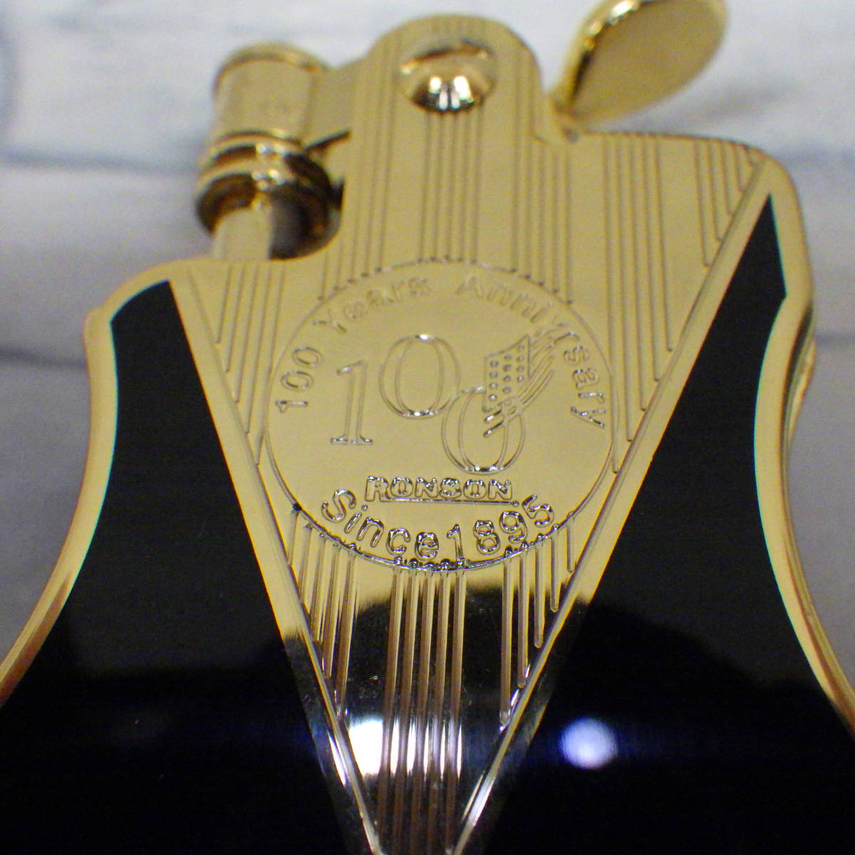 6944 RONSON ロンソン ライター 100周年記念 バンジョー ゴールド 