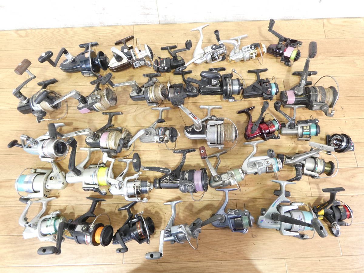 △スピニングリール 色々 30点以上まとめて Daiwa/SHIMANO/RYOBI他
