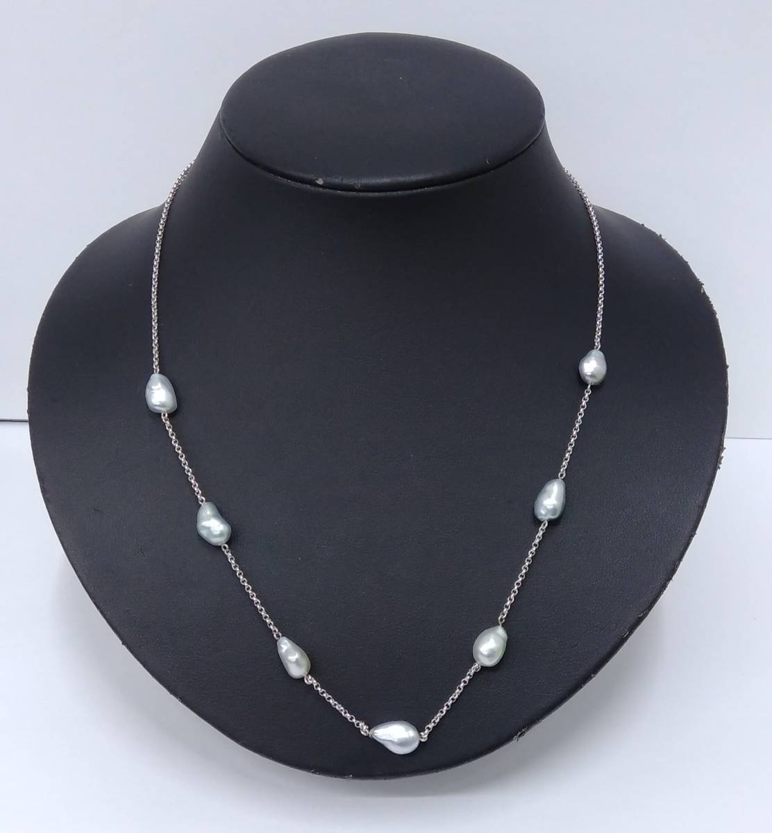 K14WG パール系 ネックレス 約50cm 8.3g