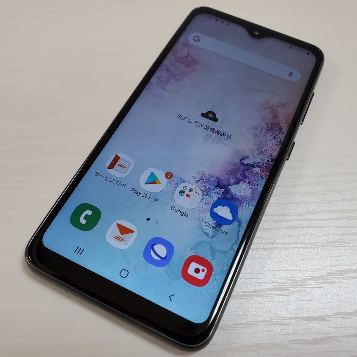 ★【26704WM】 ジャンク au SCV46 SAMSUNG Galaxy A20 ブラック SIMロック解除済