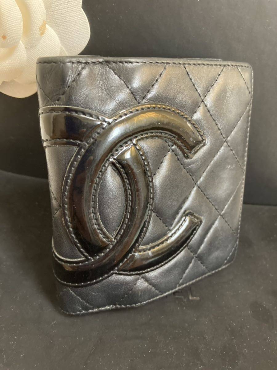 1円スタート】CHANEL シャネル カンボンラインココマーク がま口 二