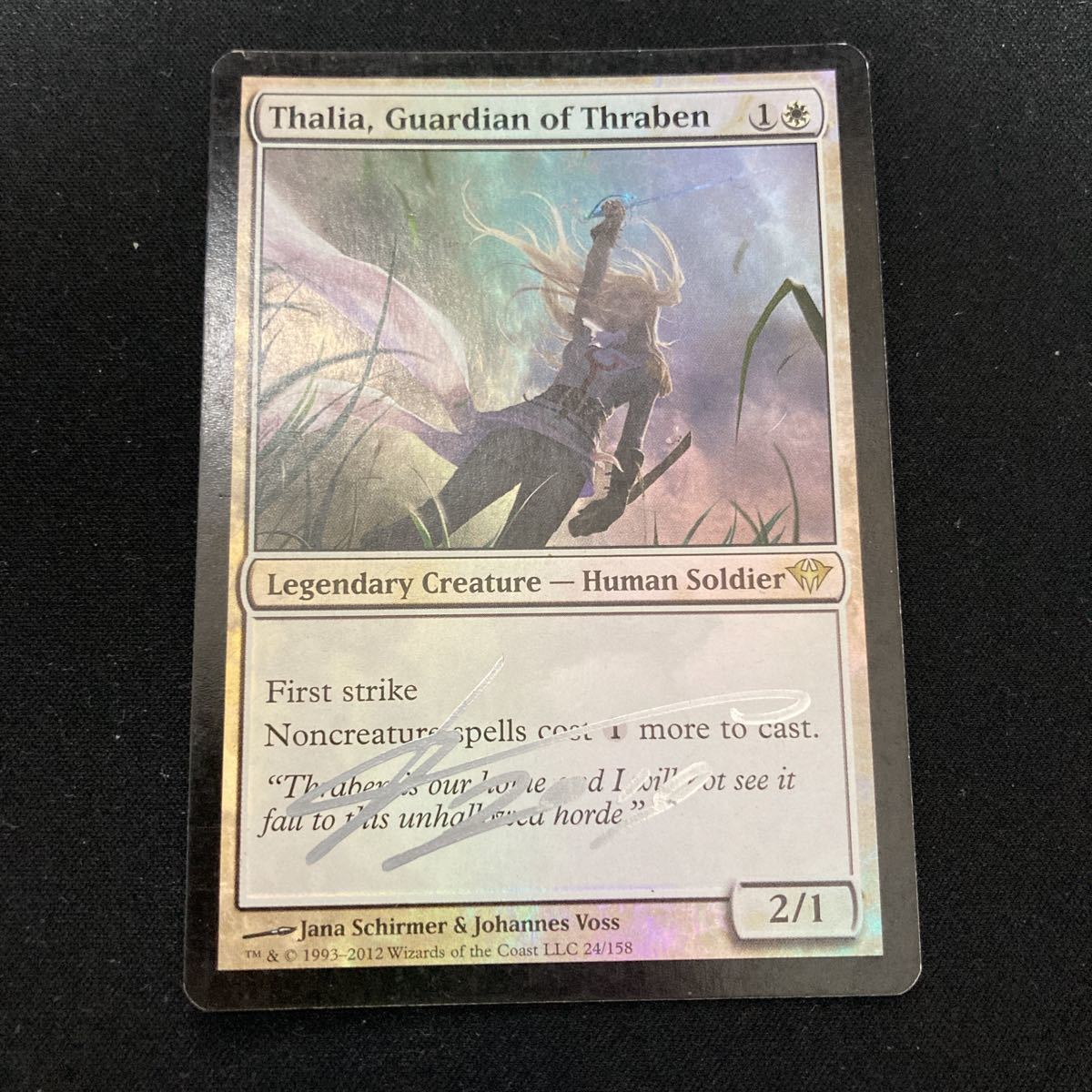 【MTG】【FOIL】 スレイベンの守護者、サリア/Thalia， Guardian of Thraben　英語1枚　闇の隆盛　サインド