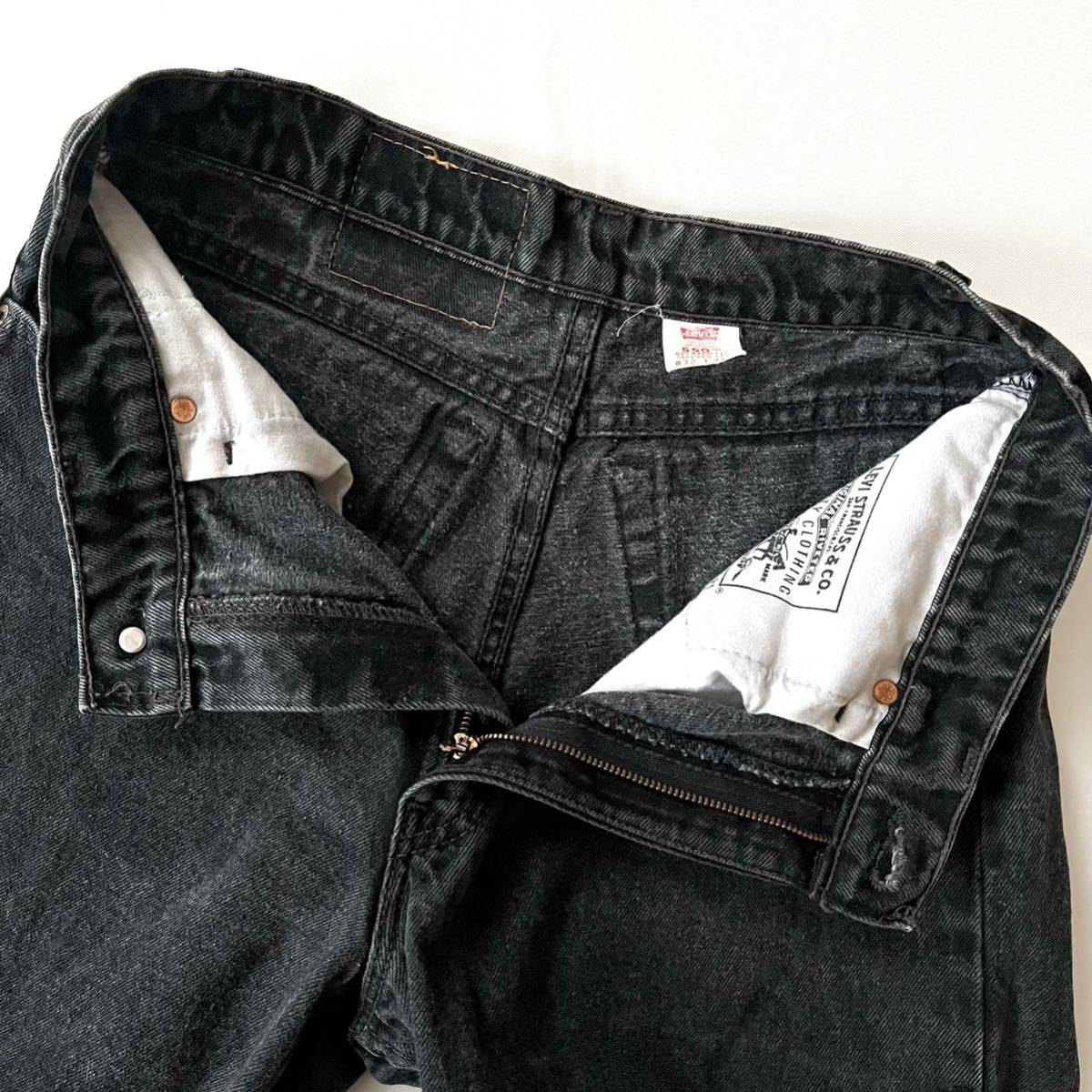 極美品 32×30 Levi's 550 USA サルファーブラックデニムパンツ 楽天