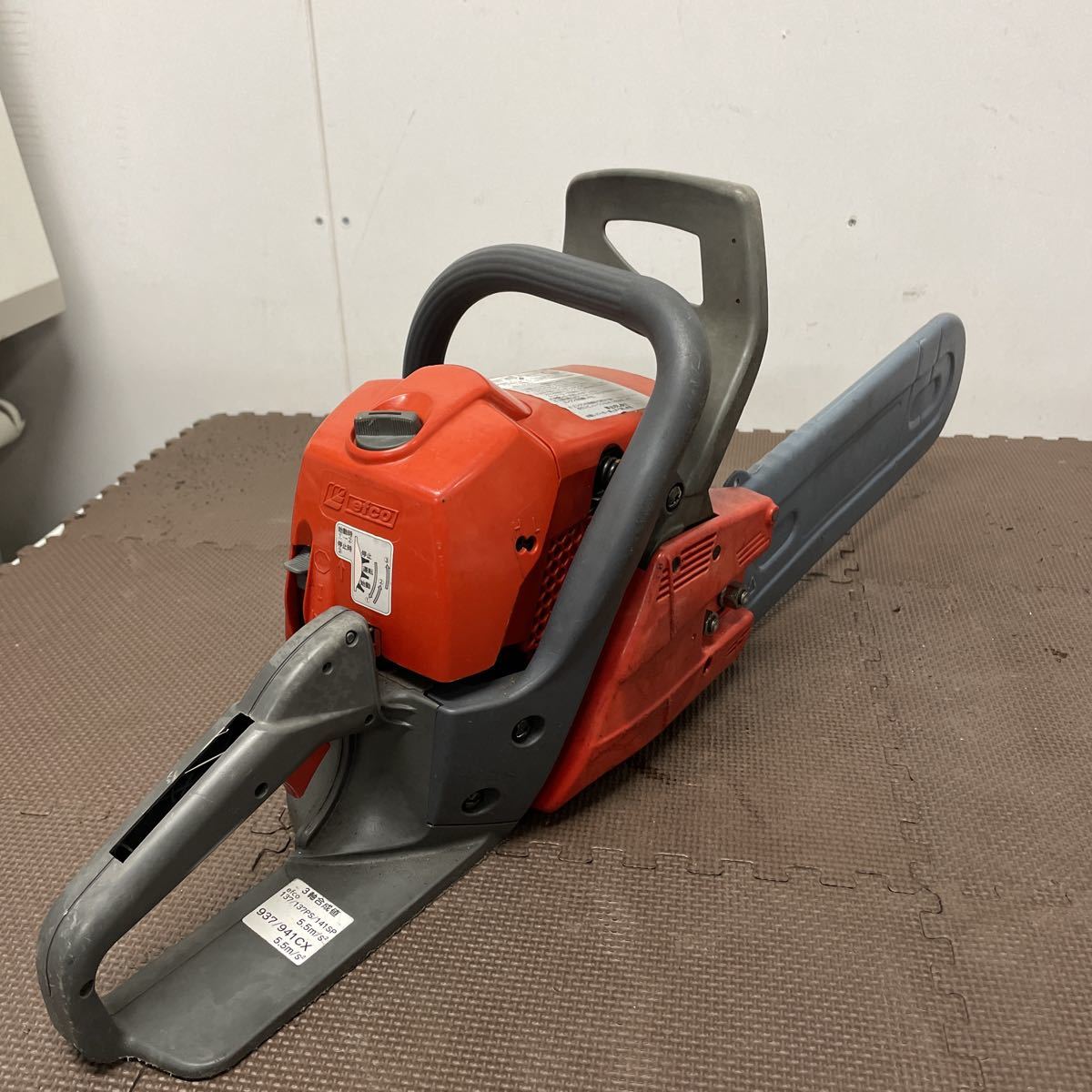 ○efco 137 エンジンチェーンソー 混合燃料 中古品 動作確認済