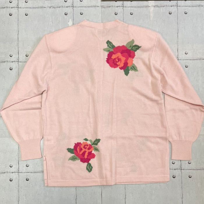 未使用☆ ALTMODER カシミヤ100% 定価59000円 日本製 ローズ柄 薄  