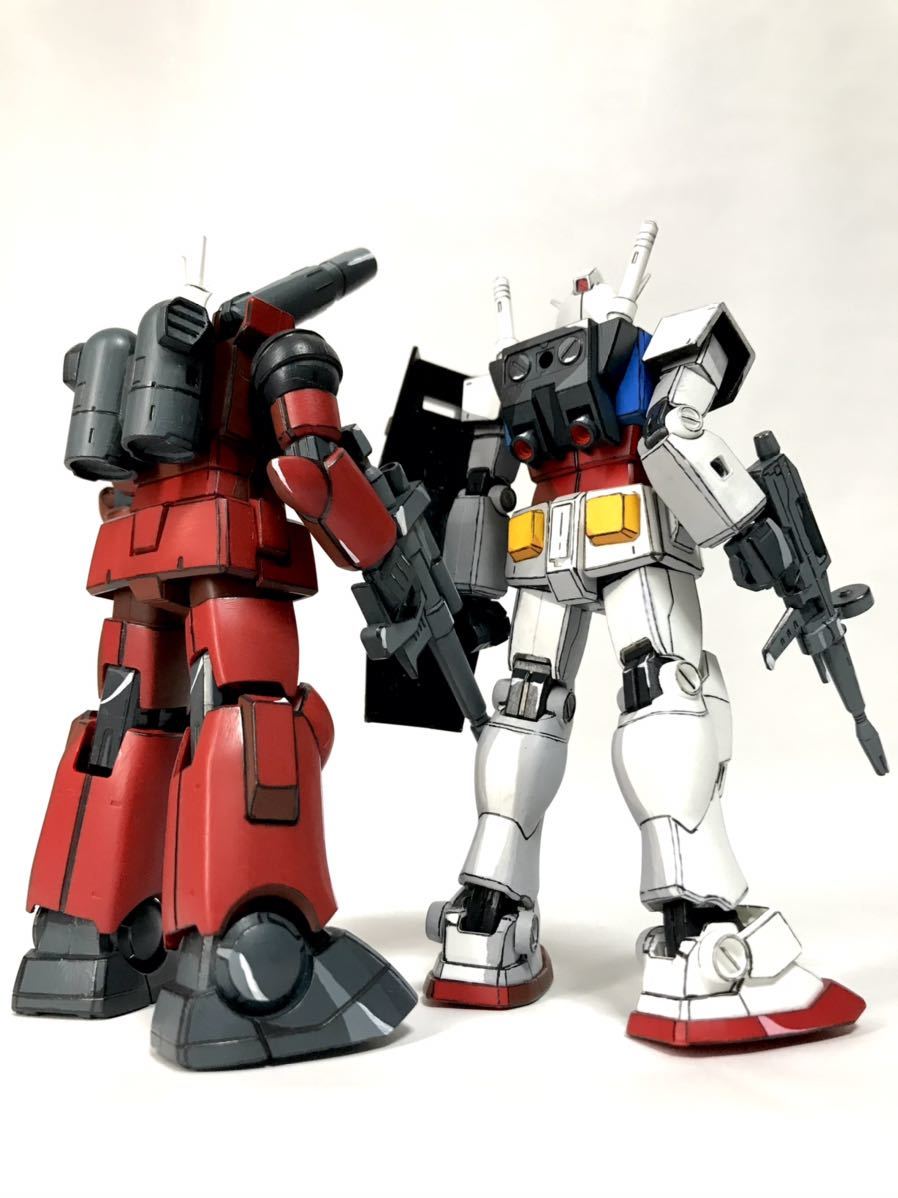 イラスト風 塗装 HG V作戦 ガンダム ガンキャノン ガンタンク 1/144 