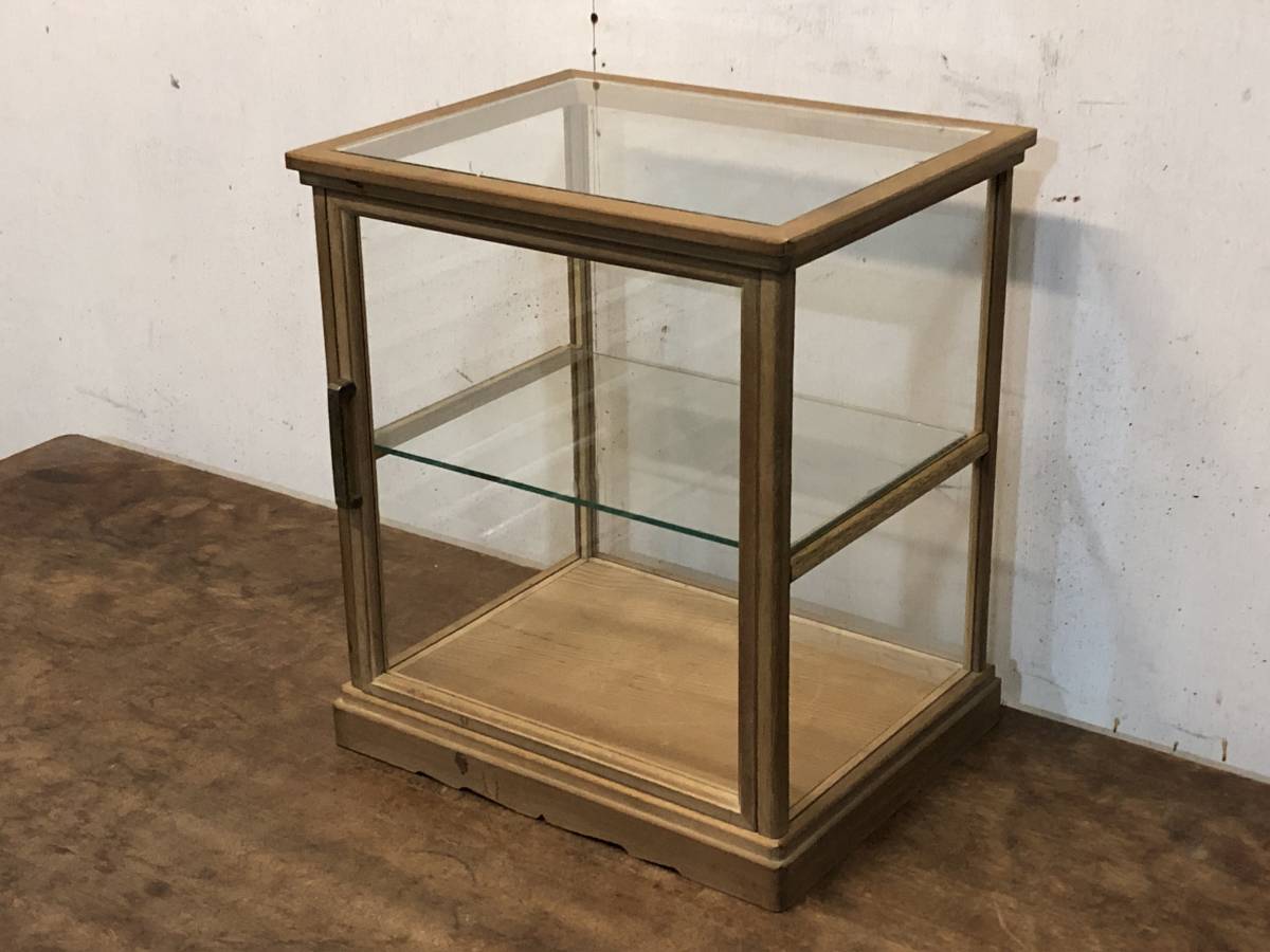 送料無料」レトロな木枠の卓上ガラスケース 「送料無料」レトロな木枠