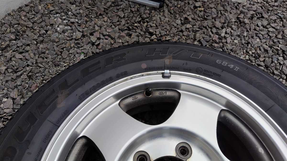 JA11 純正 ホイール 175/80R16 H/T バリ溝 1本 背面 スペアタイヤに 