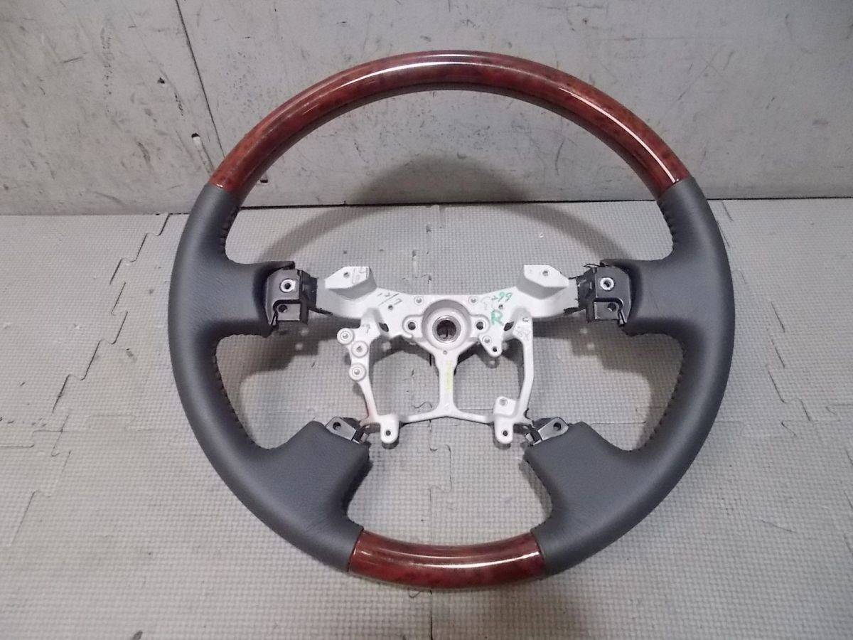 ★美品!激安!★ANH20W アルファード 純正 ノーマル ステアリング ハンドル ウッドコンビ 390mm GS120-03360 / Q1-836
