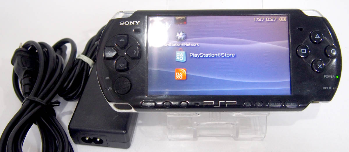 SONY☆PSP-3000☆ACアダプタ☆ピアノ・ブラック☆動作確認