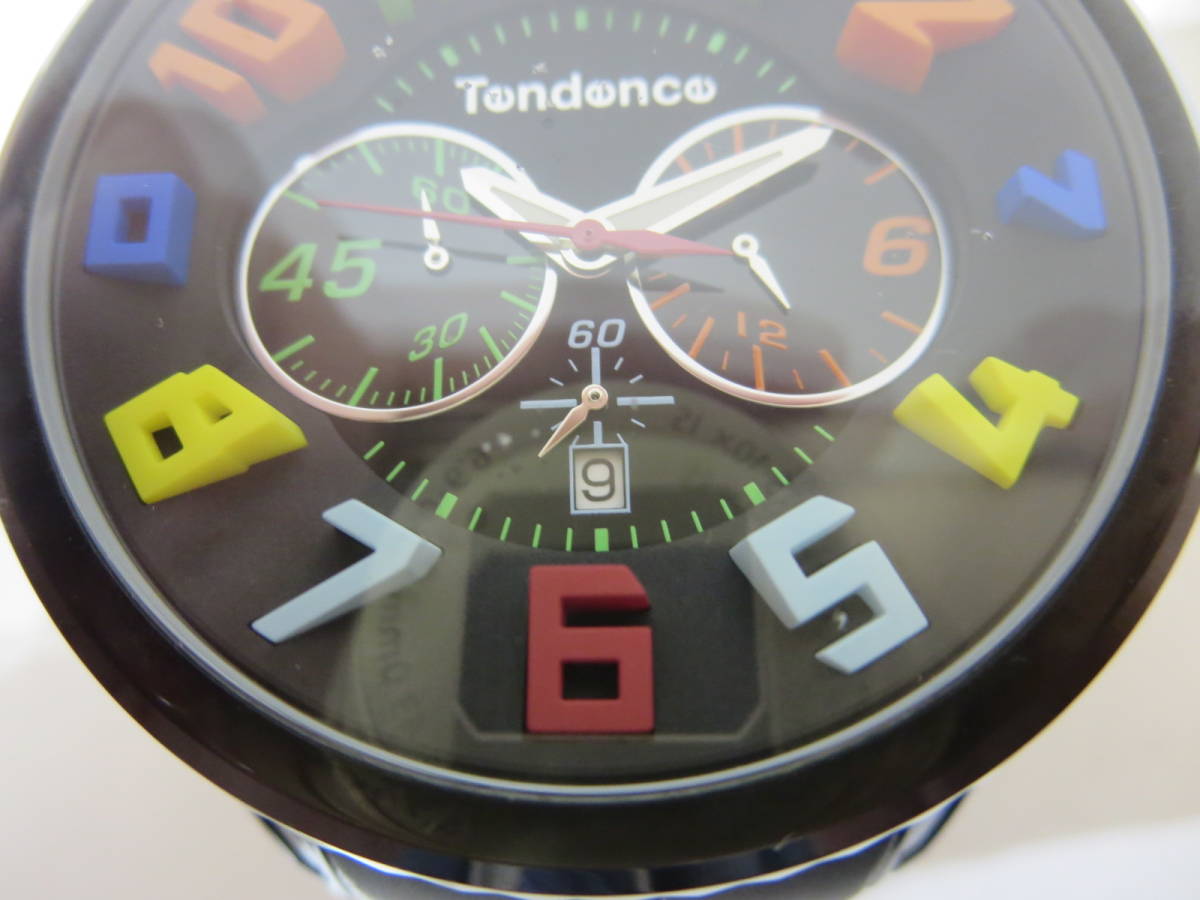 27606 【稼働品】TENDENCE テンデンス TY460610 腕時計 クロノグラフの  