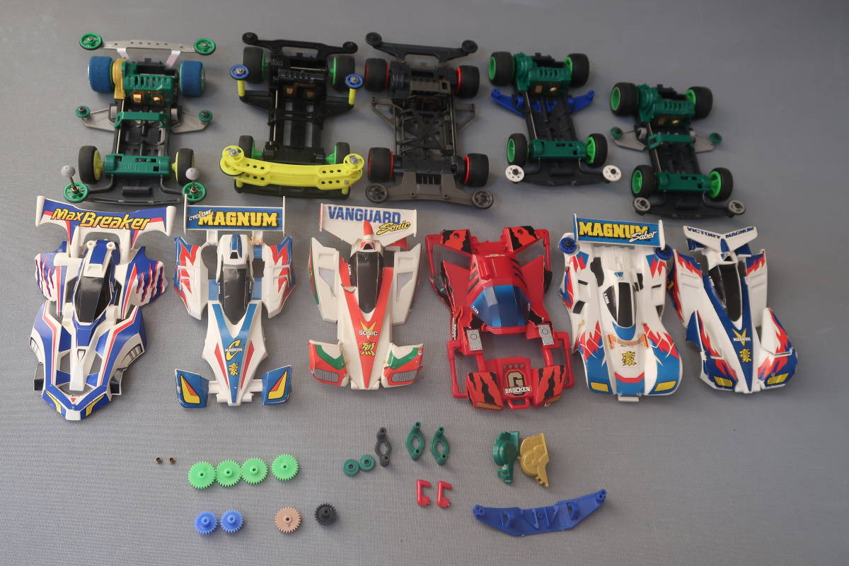 ミニ四駆 5機セット 中古 ジャンク シャーシ ボディー タミヤ TAMIYA 