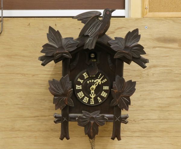 昭和レトロ 木製 鳩時計 POPPO時計 ポッポ カッコー時計 掛け時計 アナログ ジャンク Za385