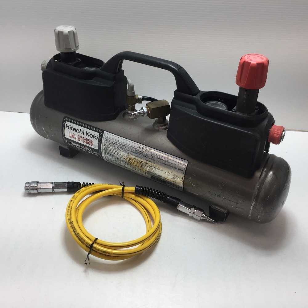 日立工機 HiKOKI 高圧エアタンク EC1245H3(TN)/EC1445H3(TN)等対応 補助タンク用専用ホース2m付 減圧弁圧力計くるいあり UA545H2 中古