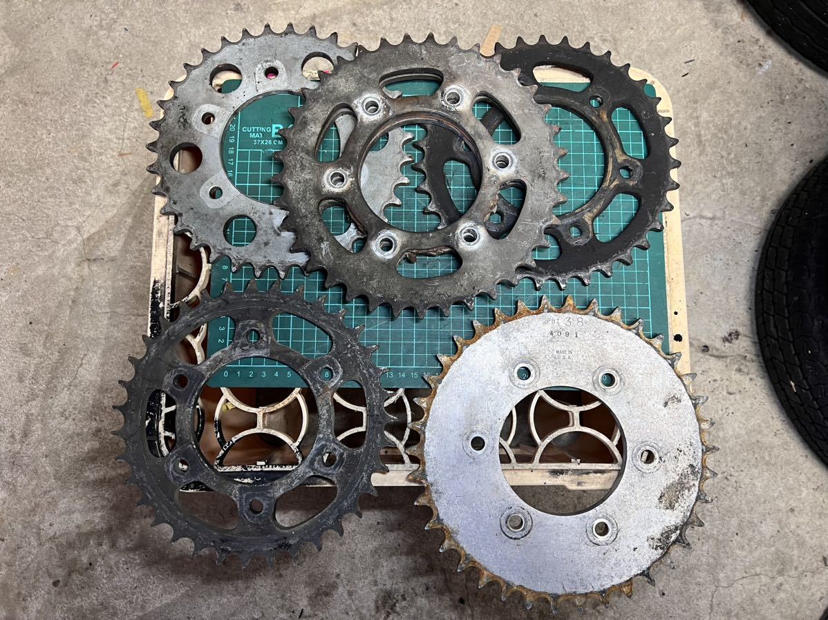 バイク Z1 Z2 630 ゴールドチェーン スプロケセット KZ900 Z750F