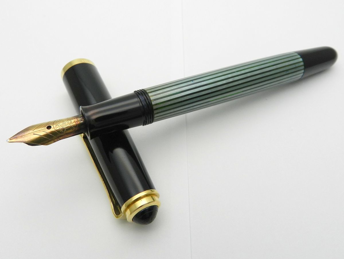ペリカン PELIKAN 万年筆 14C-585 茶縞胴軸付き X60010 1000円スタート
