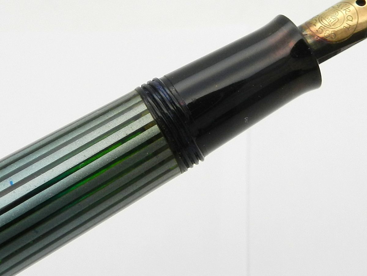 ペリカン PELIKAN 万年筆 14C-585 茶縞胴軸付き X60010 1000円スタート