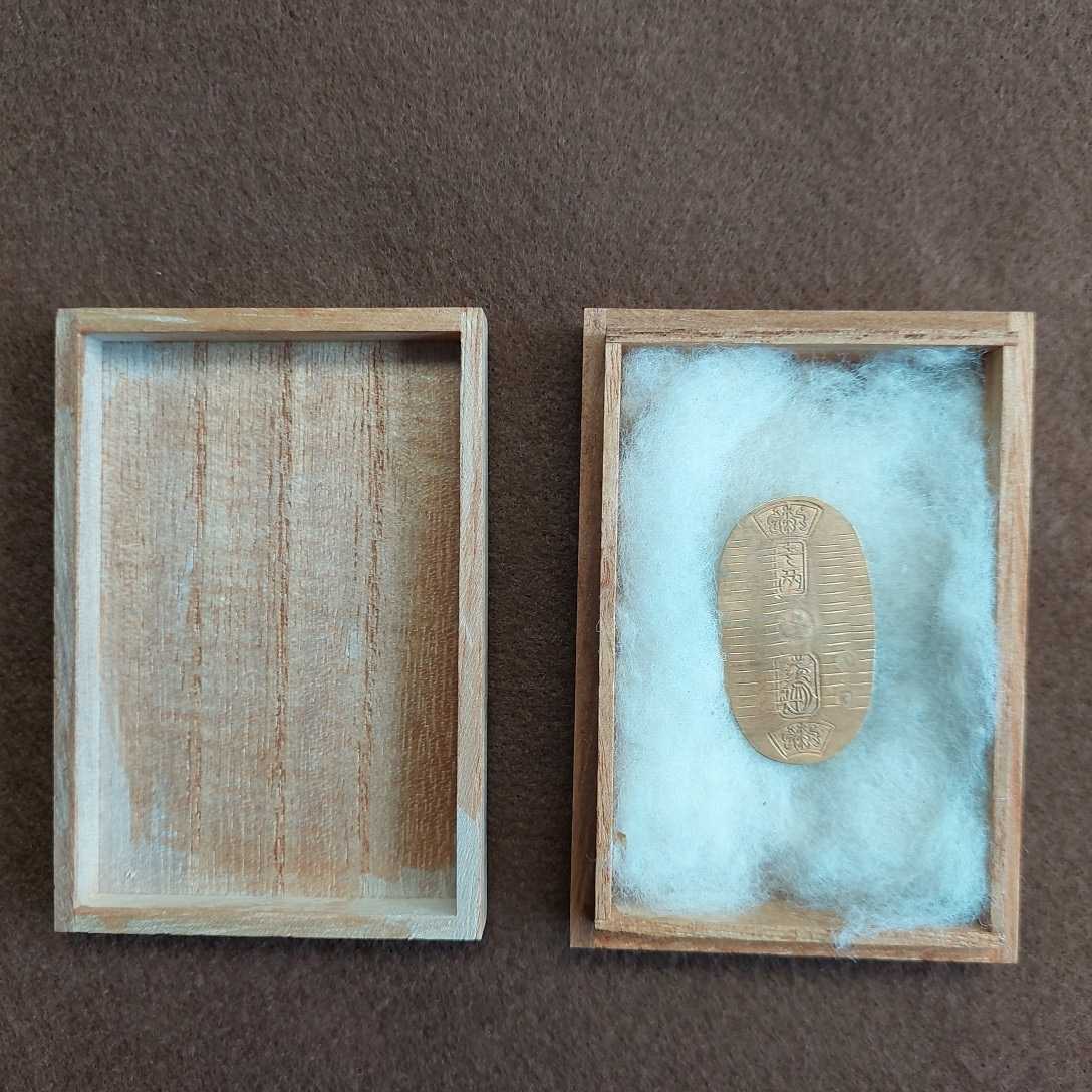 【金熊】万延小判　た・七 3.248g　桐箱入り　検)金貨/小判金/アンティーク/万延/桐箱/