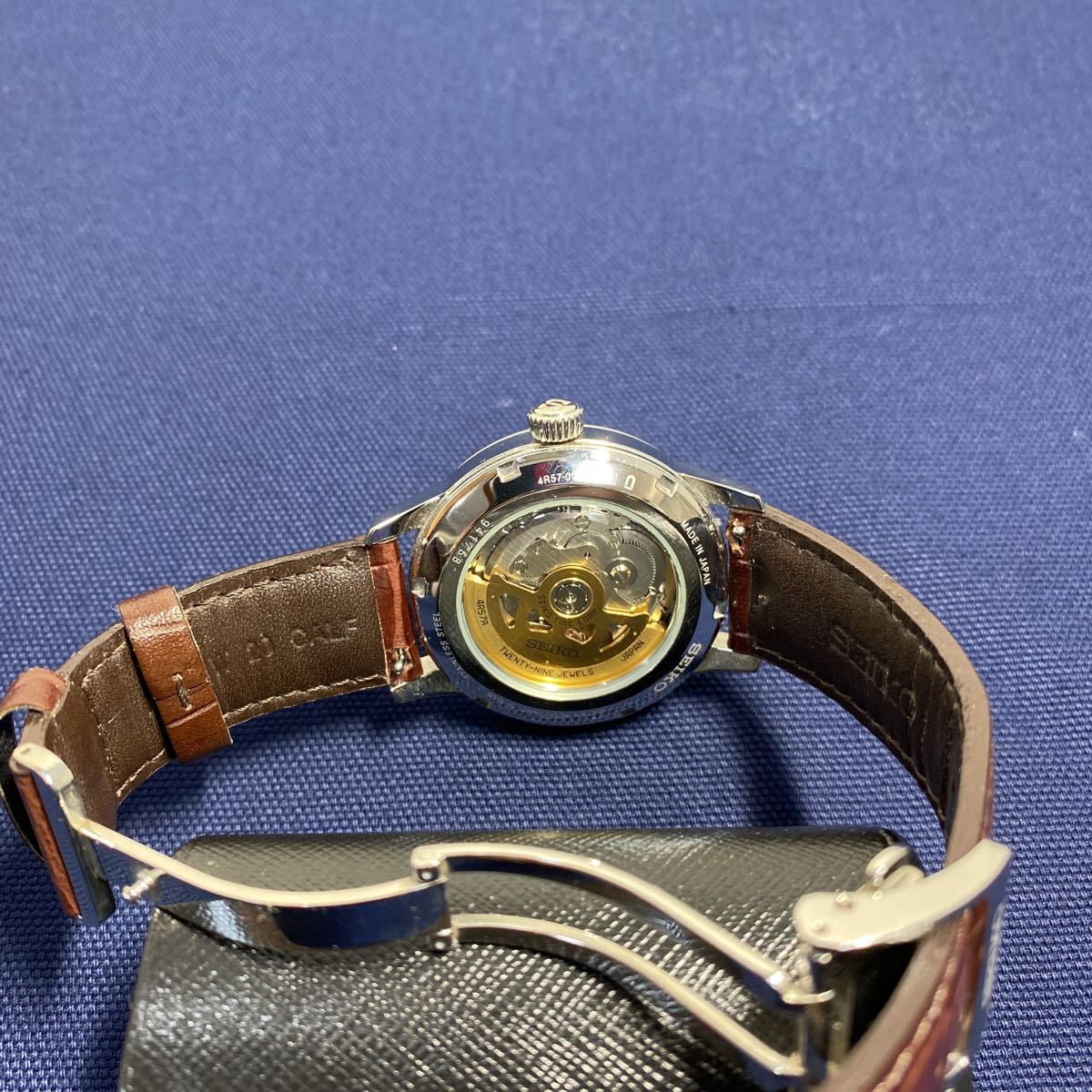 美品 SEIKO PRESAGEセイコープレサージュ 4R57-00E0／自動巻き・裏蓋 