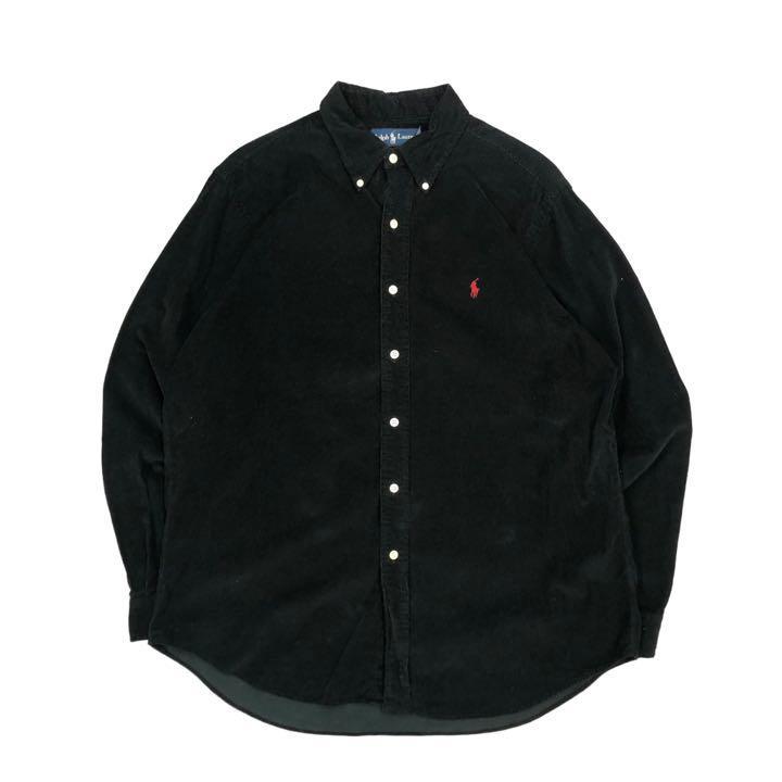 古着 Ralph Lauren ラルフローレン コーデュロイシャツ ブラック